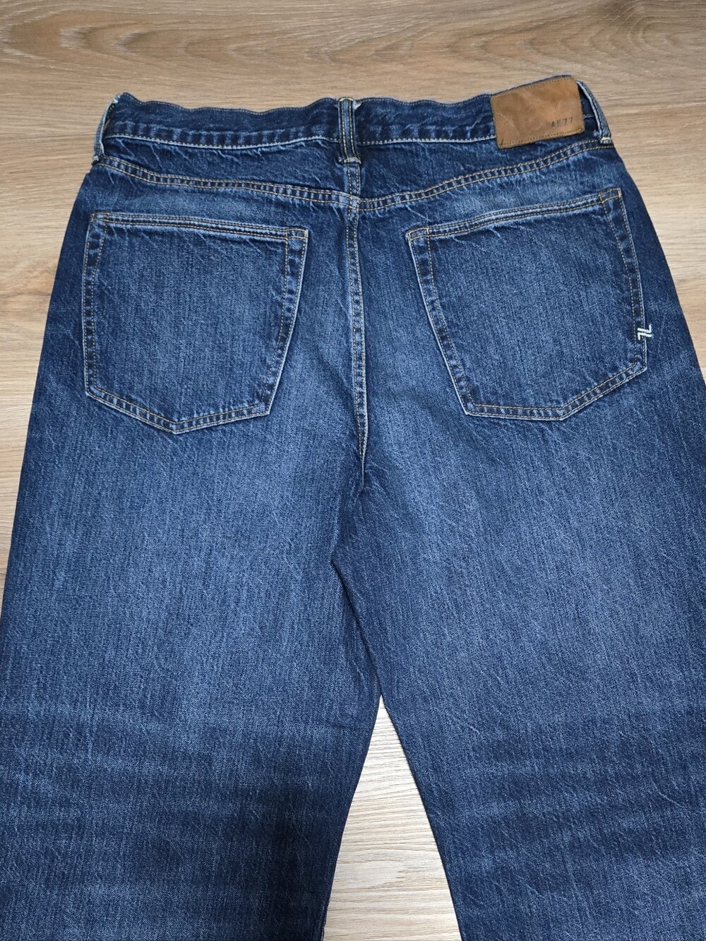AE77 Premium Stovepipe Blue Organic Cotton Jeans Size 12 Short - Picture 7 of 13